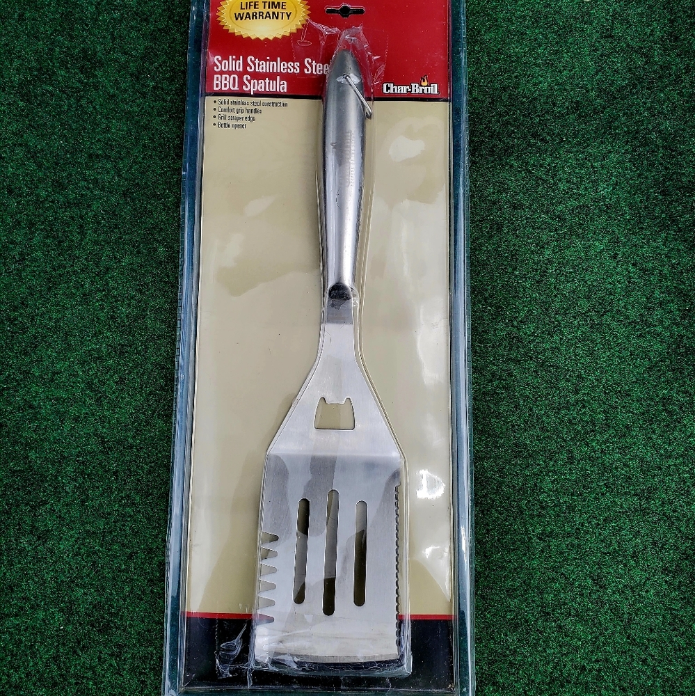 Charbroil Solid Stainless Steel BBQ Spatula New in Package